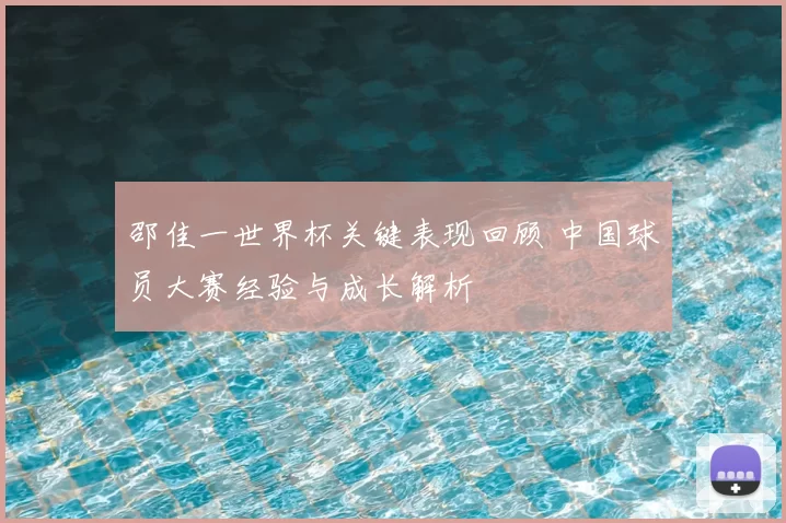 邵佳一世界杯关键表现回顾 中国球员大赛经验与成长解析